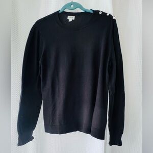 Ladies j.Crew cotton sweater, black